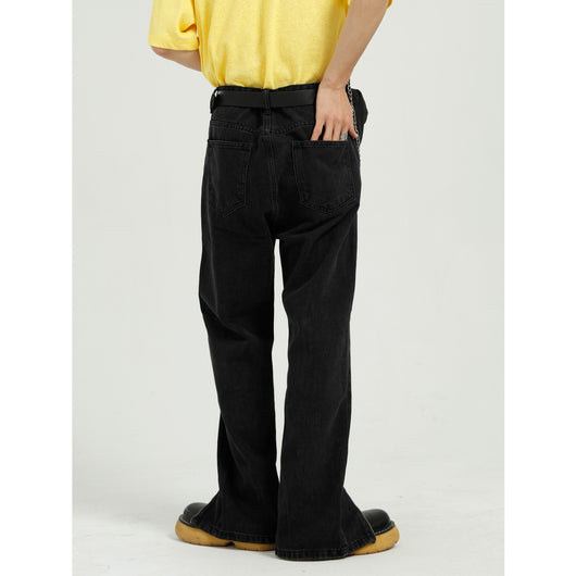 Jeans Rectos Coreanos con Cierre Lateral para Hombre - Image 2