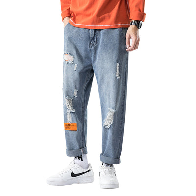 Pantalones Perforados Urban Men's Wear - Estilo Casual Otoño - Image 9
