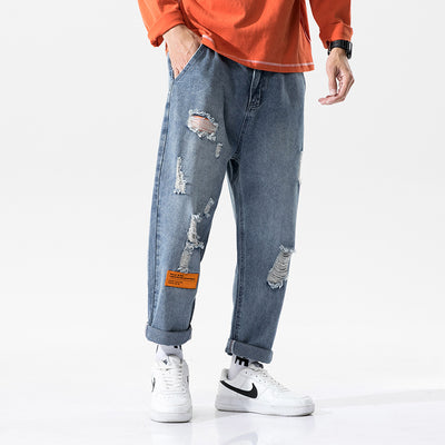 Pantalones Perforados Urban Men's Wear - Estilo Casual Otoño - Image 10