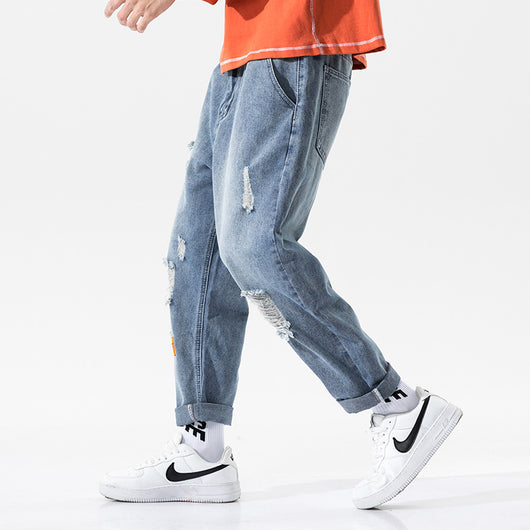 Pantalones Perforados Urban Men's Wear - Estilo Casual Otoño - Image 6