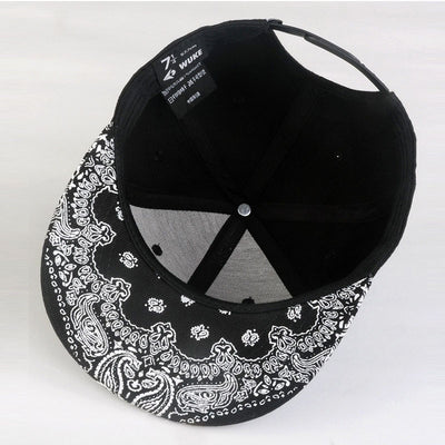 Gorra de Béisbol Hip-hop Coreano con Ala Plana y Estampado Flor de Anacardo - Image 4