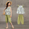 Traje Dos Piezas Infantil Pantalón Corto Floral