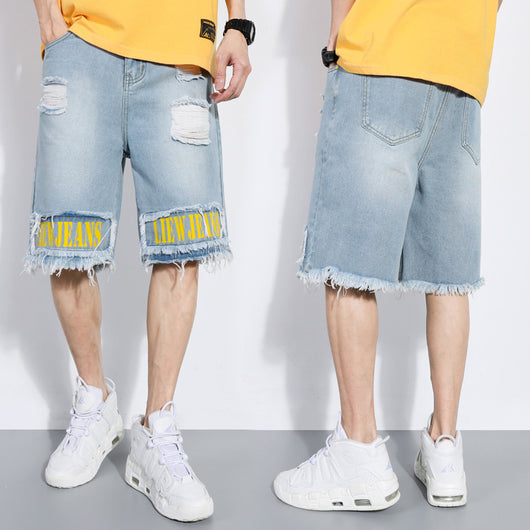 Pantalones Cortos Denim Hombre Sueltos Estilo Urbano Playa - Image 11