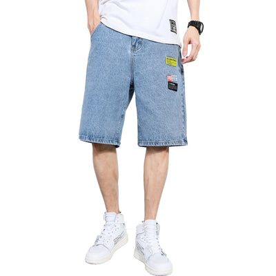 Pantalones Cortos Denim Hombre Sueltos Estilo Urbano Playa - Image 4