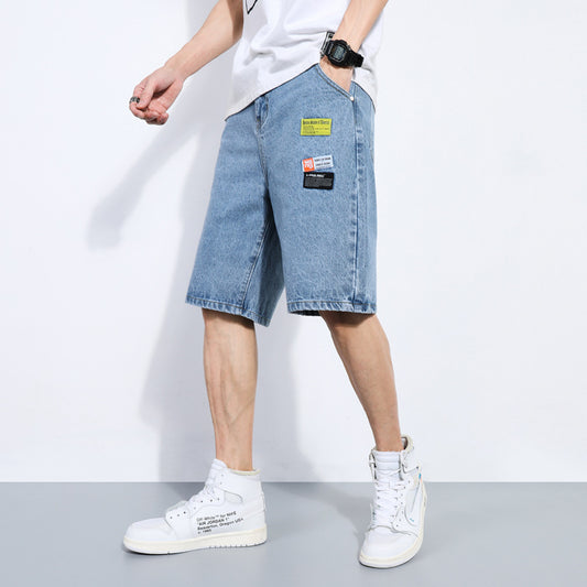 Pantalones Cortos Denim Hombre Sueltos Estilo Urbano Playa - Image 2