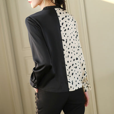 Blusa de Gasa Manga Larga para Mujer - Talla Grande Primavera - Image 10