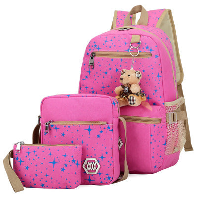 Mochila Escolar para Niñas y Mujeres con Diseño de Estrellas - Image 4