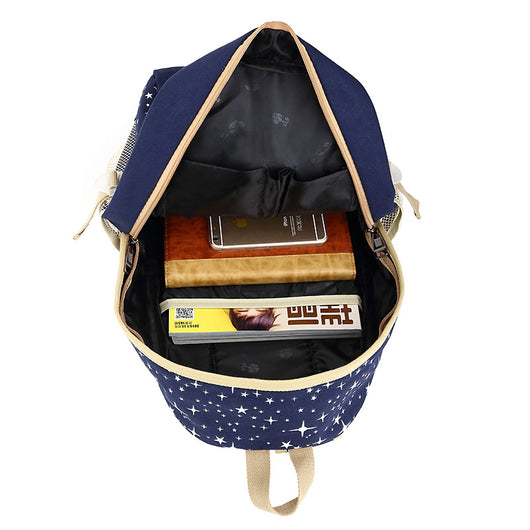 Mochila Escolar para Niñas y Mujeres con Diseño de Estrellas - Image 5