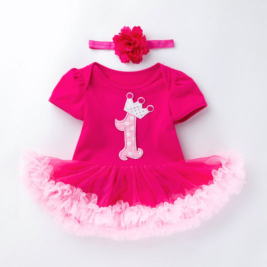 Playera Manga Corta Rosa Rojo para Bebé Niña