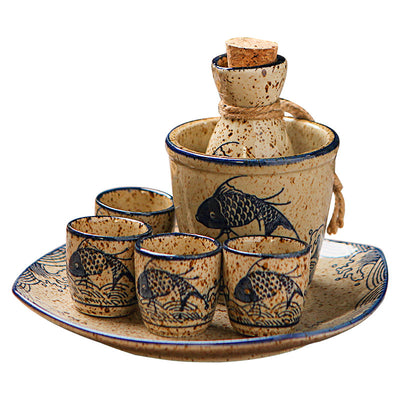 Set Calentador de Sake Retro Japonés con Tazas de Cerámica - Image 50