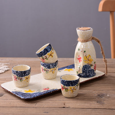 Set Calentador de Sake Retro Japonés con Tazas de Cerámica - Image 4