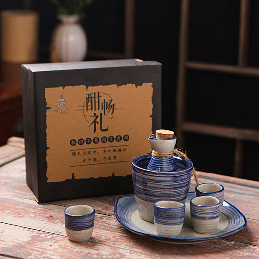Set Calentador de Sake Retro Japonés con Tazas de Cerámica - Image 6