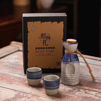 Set Calentador de Sake Retro Japonés con Tazas de Cerámica - Image 10