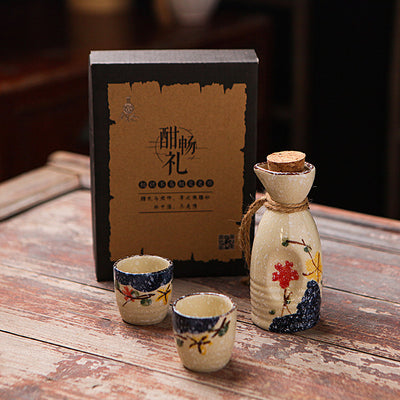 Set Calentador de Sake Retro Japonés con Tazas de Cerámica - Image 11
