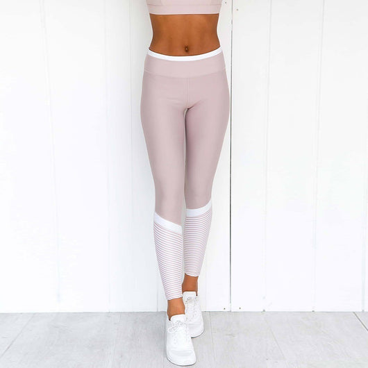 Leggins Deportivos con Rayas Geométricas y Cintura Elástica Alta - Image 8