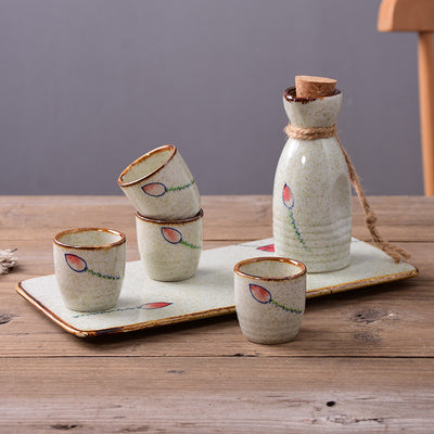 Set Calentador de Sake Retro Japonés con Tazas de Cerámica - Image 14