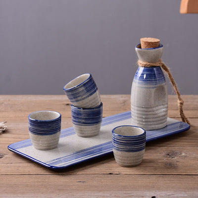 Set Calentador de Sake Retro Japonés con Tazas de Cerámica - Image 18