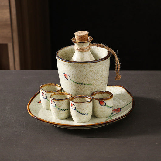 Set Calentador de Sake Retro Japonés con Tazas de Cerámica - Image 21