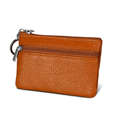 Monedero Compacto de Cuero con Porta Llaves