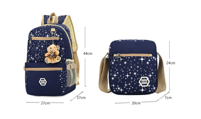 Mochila Escolar para Niñas y Mujeres con Diseño de Estrellas - Image 7