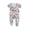 Jumpsuit Infantil Floral de Algodón con Pies Ajustados