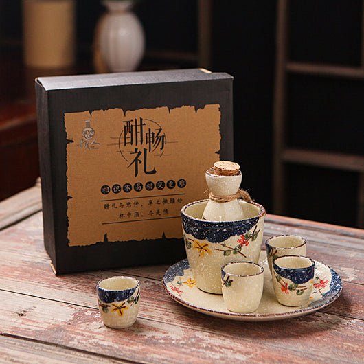 Set Calentador de Sake Retro Japonés con Tazas de Cerámica - Image 26