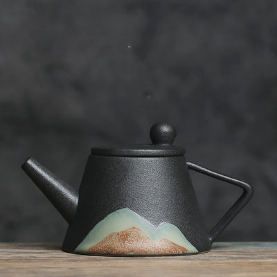 Tetera Cerámica Japonesa con Diseño Vidriado - Juego Monocolor para el Hogar - Image 8