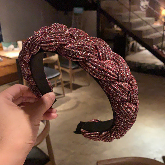 Diadema Trenzada Elástica con Tejido Europeo y Americano - Image 8