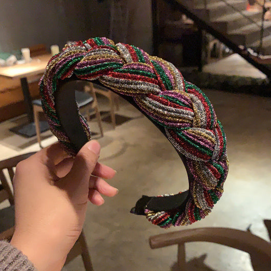 Diadema Trenzada Elástica con Tejido Europeo y Americano - Image 7