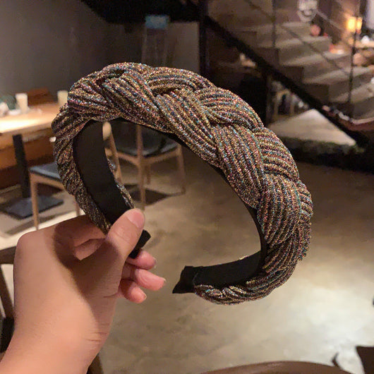 Diadema Trenzada Elástica con Tejido Europeo y Americano - Image 12