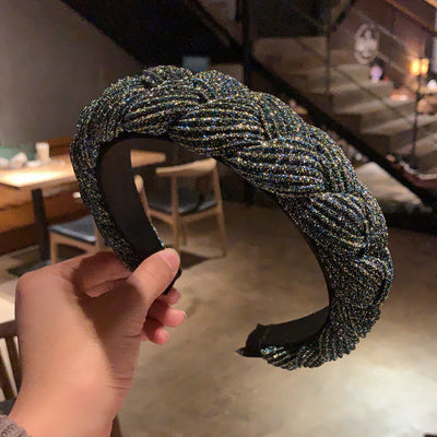 Diadema Trenzada Elástica con Tejido Europeo y Americano - Image 10