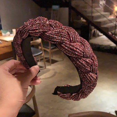 Diadema Trenzada Elástica con Tejido Europeo y Americano - Image 6