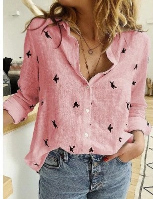 Camisa de Manga Larga con Solapa y Botones para Mujer - Image 12