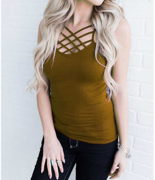 Blusa de Verano con Detalles de Costura y Tirantes - Image 3