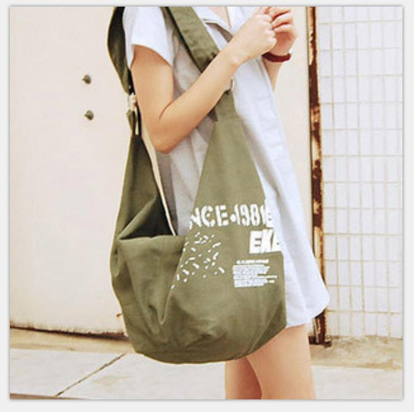 Bolso Bandolera Canvas Asimétrico para Mujer