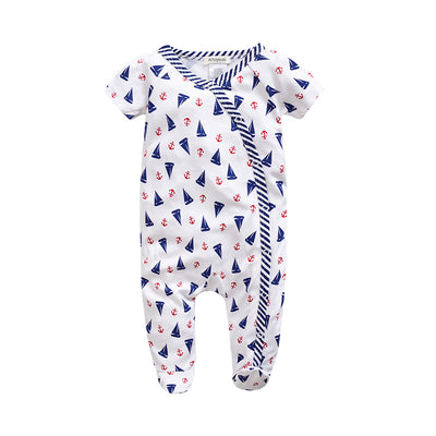 Jumpsuit Infantil Floral de Algodón con Pies Ajustados - Image 5