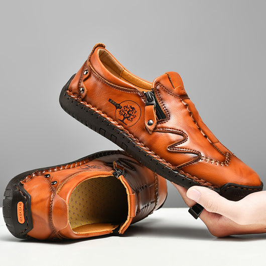 Zapatos de Cuero para Hombre Talla Grande con Cierre de Cremallera - Image 11