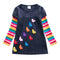Vestido Infantil Largo con Bordado de Mariposas
