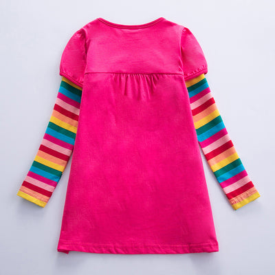 Vestido Infantil Largo con Bordado de Mariposas - Image 4