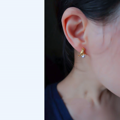Aretes de Gato con Perla y Collar - Diseño Adorable - Image 7