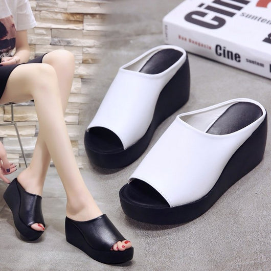 Sandalias Tipo Cuña Versátiles de Tacón Alto con Plataforma - Image 8