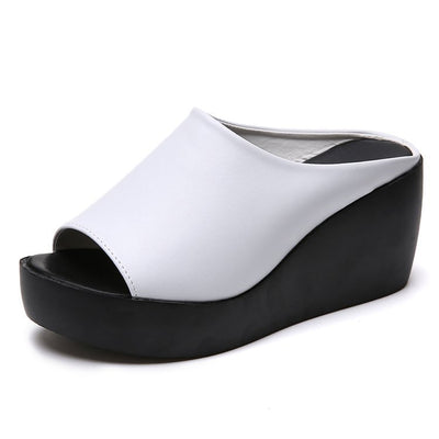 Sandalias Tipo Cuña Versátiles de Tacón Alto con Plataforma - Image 5