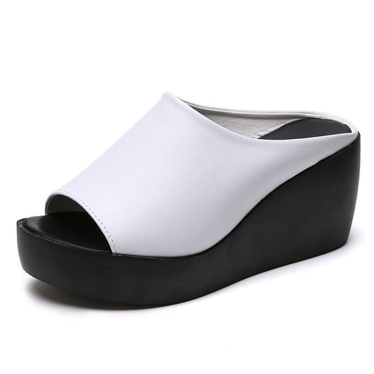 Sandalias Tipo Cuña Versátiles de Tacón Alto con Plataforma - Image 5