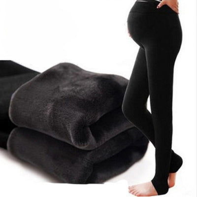 Pantalones de Maternidad en Terciopelo Invierno - Leggings Térmicos para Embarazadas