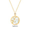 S925 Sterling Silver Twelve Constellation White Shell Necklace Golden Sagittarius 925silver