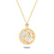 S925 Sterling Silver Plated Twelve Constellation White Shell Necklace Golden Cancer 925silver