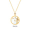 S925 Sterling Silver Plated Twelve Constellation White Shell Necklace Golden Aquarius 925silver