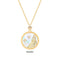 S925 Sterling Silver Plated Twelve Constellation White Shell Necklace Golden Gemini 925silver