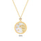 S925 Sterling Silver Plated Twelve Constellation White Shell Necklace Golden Aries 925silver