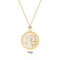 S925 Sterling Silver Plated Twelve Constellation White Shell Necklace Golden Virgo 925silver